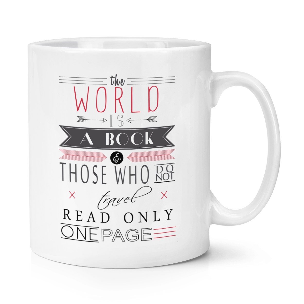 The World Is A Book Quote 10oz Mug Cup