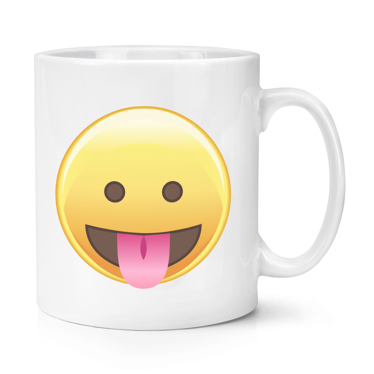 Tongue Out Eyes Open Emoji 10oz Mug Cup