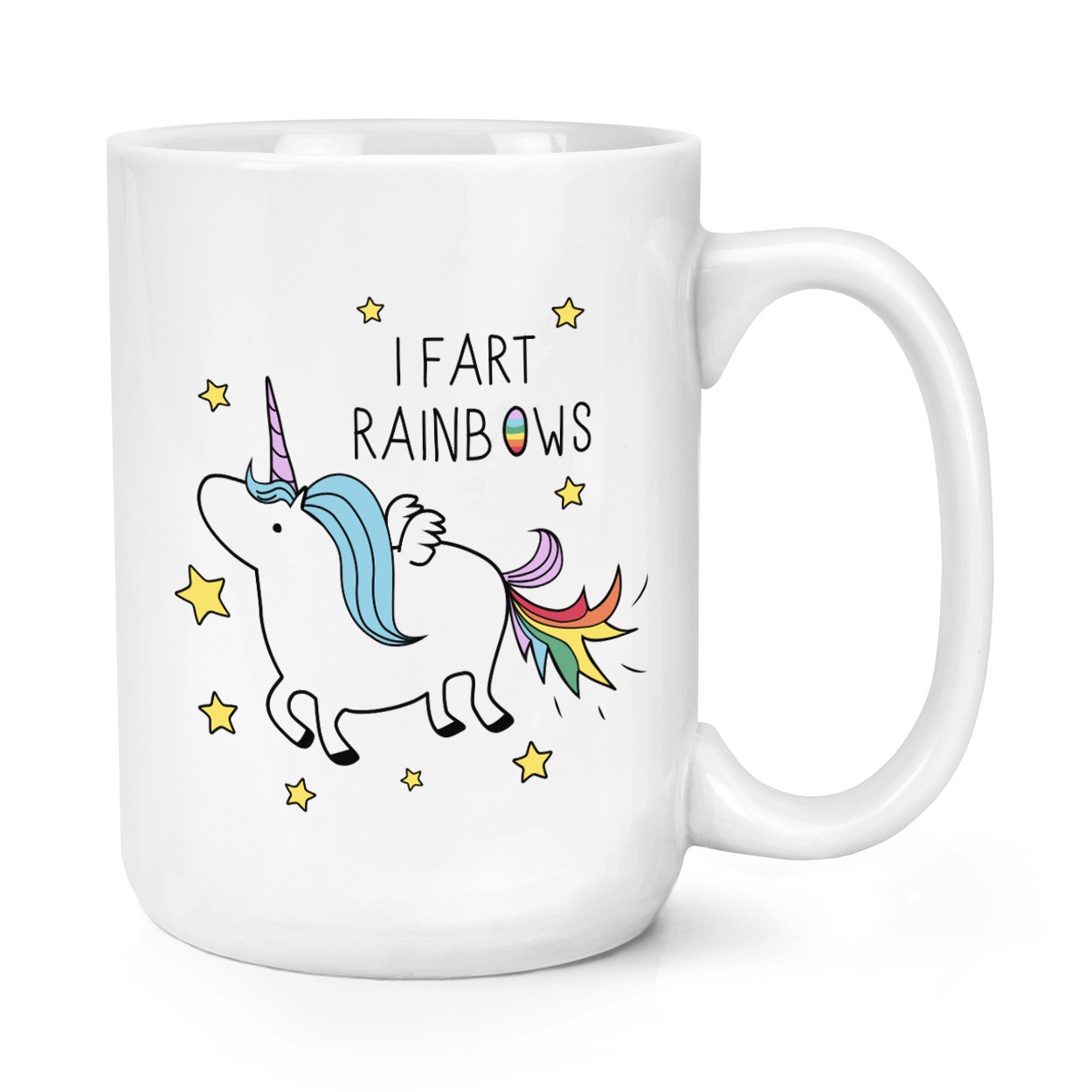 Unicorn I Fart Rainbows 15oz Large Mug Cup