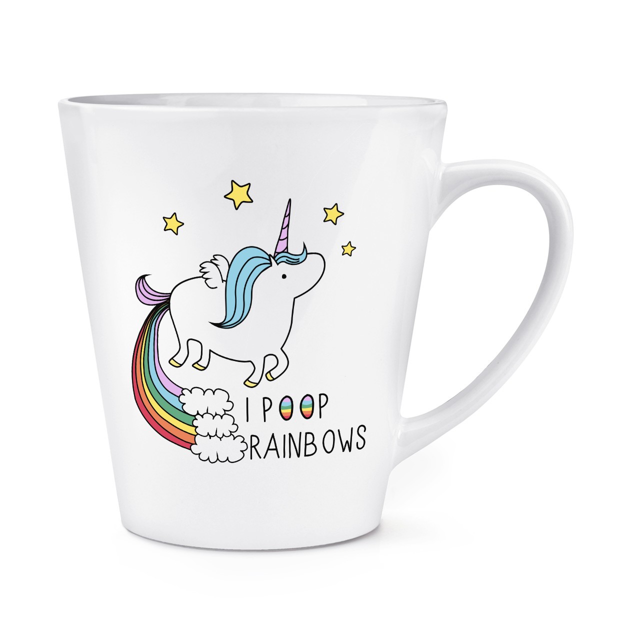 Unicorn I Poop Rainbows 12oz Latte Mug Cup