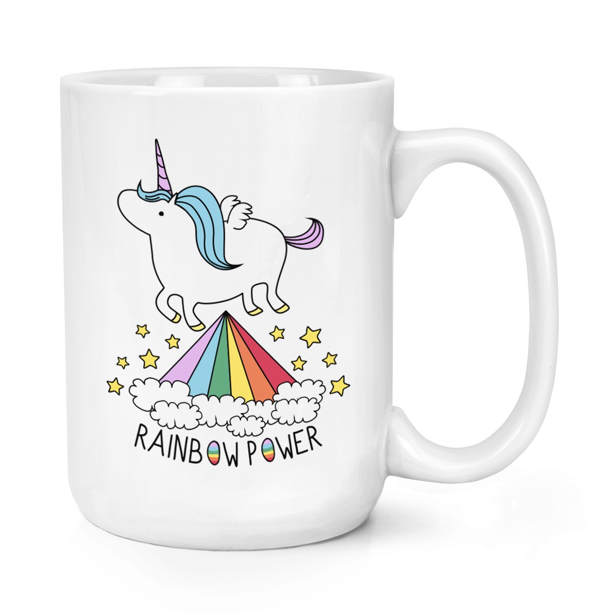 Unicorn Rainbow Power 15oz Large Mug Cup