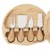 Skinny People Are Easier To Kidnap Stay Safe & Eat Cake Wooden Cheese Board Set 4 Knives
