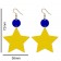 EU Star Earrings European Union Europe Flag Measurements