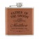 Personalised Custom Name Wedding Knot 6oz PU Leather Hip Flask Tan  Father Of The Groom