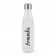 Personalised Custom Initials Name Double Wall Water Bottle Gloss White