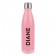 Personalised Custom Initials Name Double Wall Water Bottle Matt Baby Pink